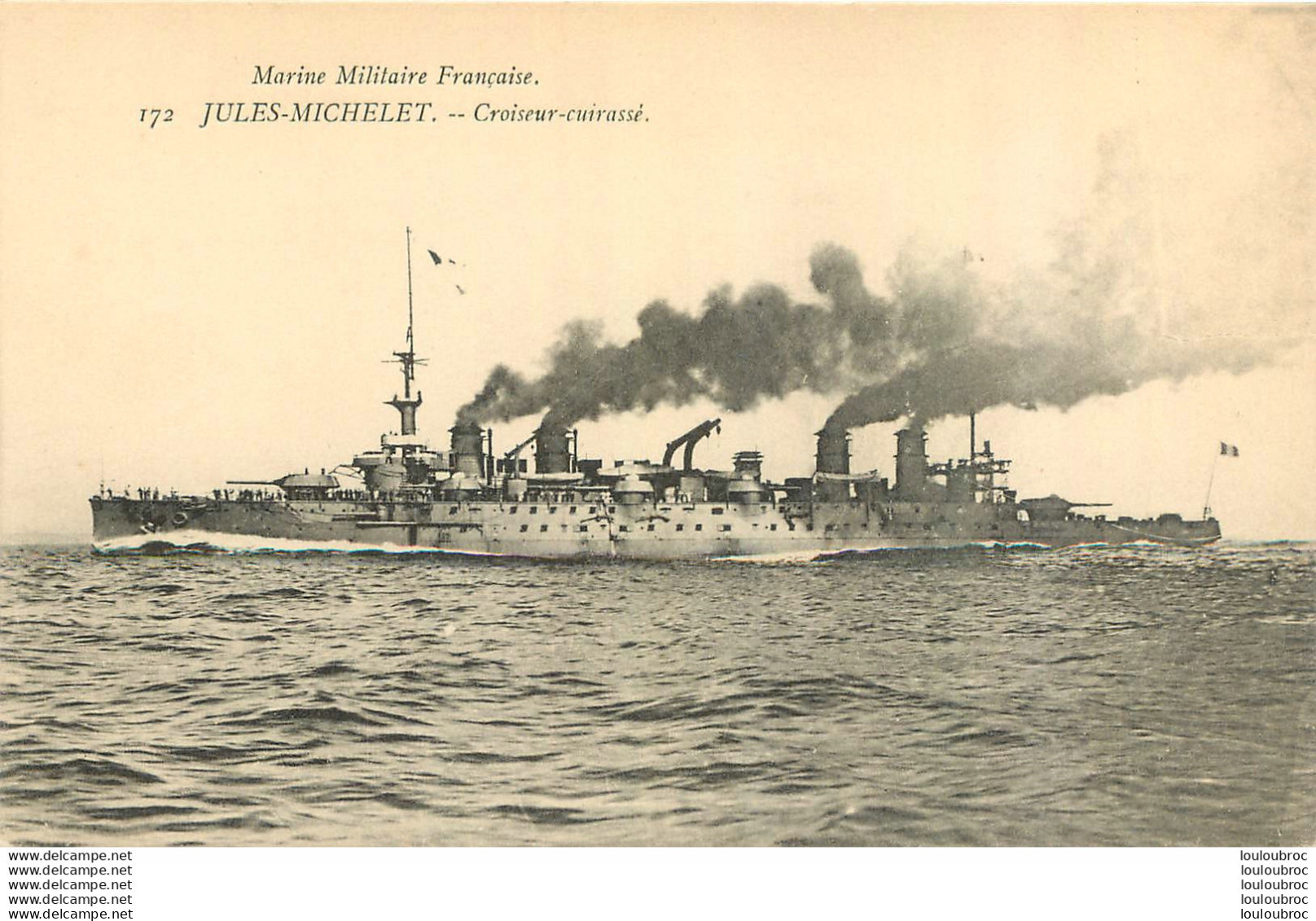 MARINE MILITAIRE FRANCAISE LE JULES MICHELET CROISEUR CUIRASSE - Warships