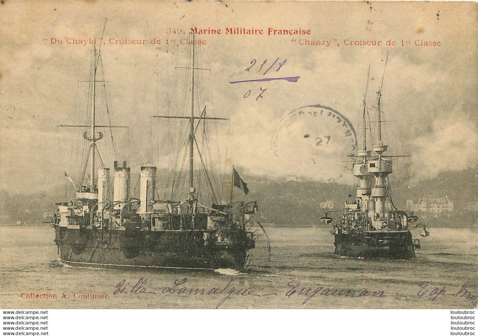 MARINE MILITAIRE FRANCAISE  LE CHANZY ET LE DU CHAYLA CROISEURS - Warships