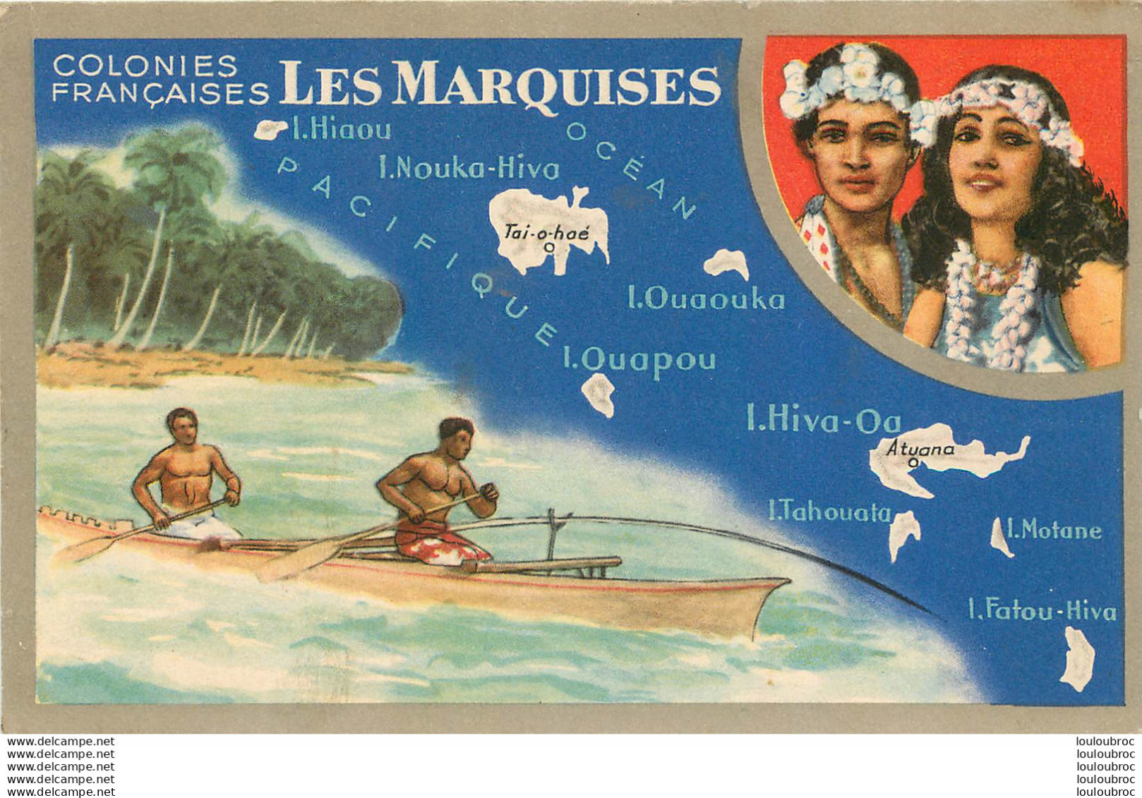 LES MARQUISES COLONIES FRANCAISES PUBLICITE DES PRODUITS DU LION NOIR - Polynésie Française