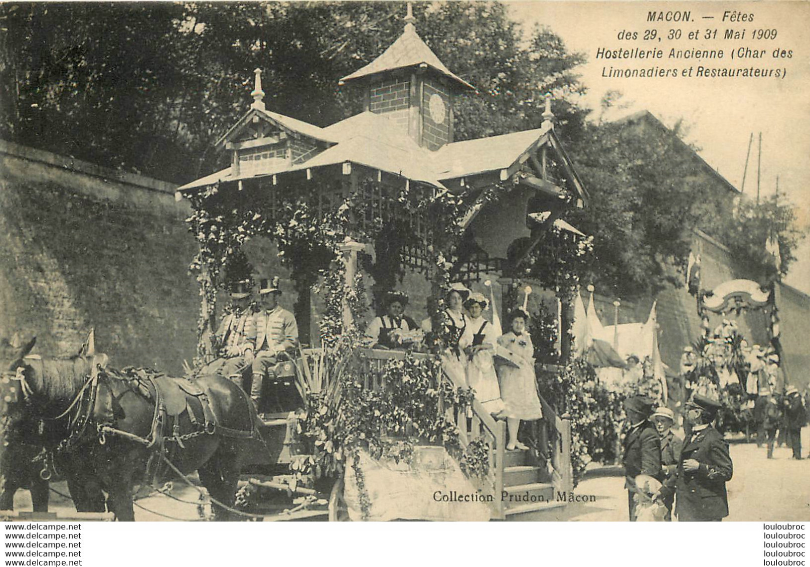 MACON FETES DE MAI 1909  HOSTELLERIE ANCIENNE CHAR DES LIMONADIERS ET RESTAURATEURS - Macon