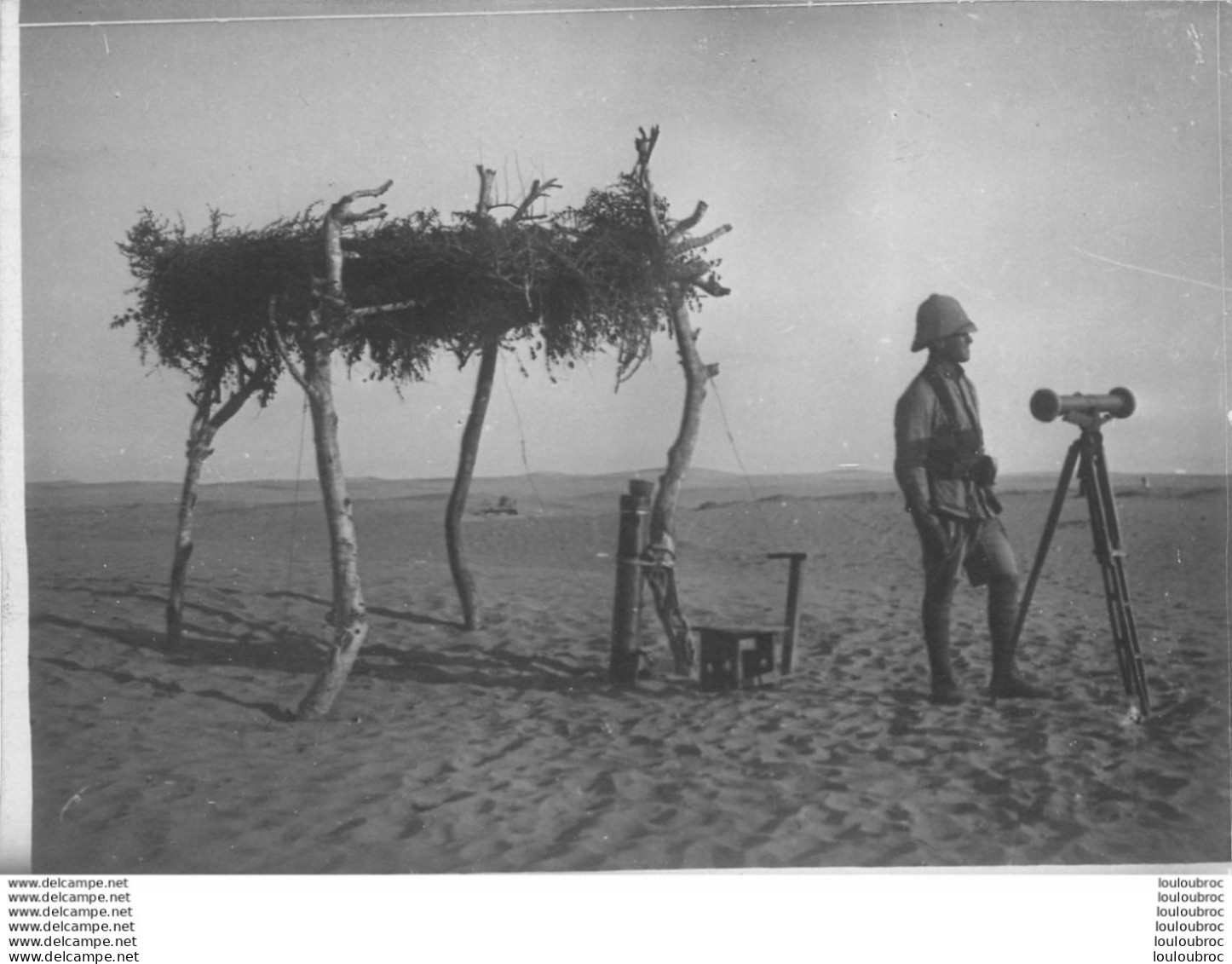 LES FRANCAIS EN ARABIE OBSERVATOIRE ET POSTE TELEMETRIQUE  WW1 PHOTO ORIGINALE 18 X 13 CM - Krieg, Militär