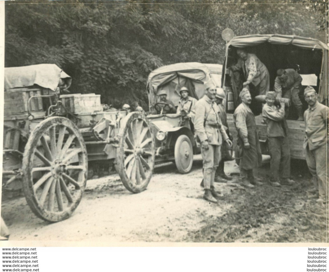 LE DECHARGEMENT D'OBUS WW1 PHOTO ORIGINALE  24 X 18 CM - Krieg, Militär