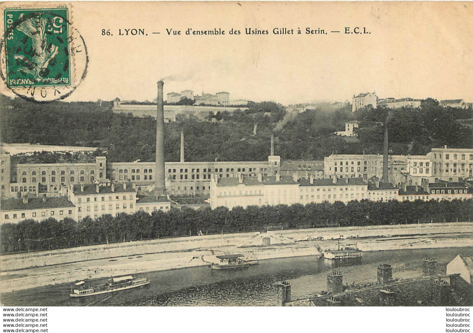 LYON VUE D'ENSEMBLE DES USINES GILLET A SERIN - Autres & Non Classés