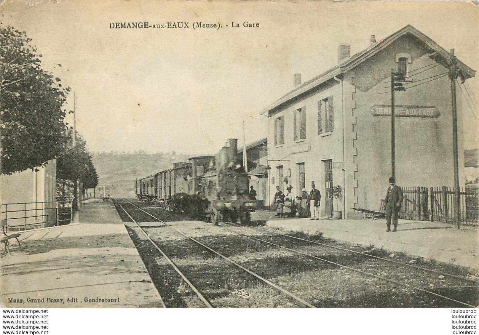 DEMANGE AUX EAUX LA GARE AVEC LE TRAIN - Autres & Non Classés