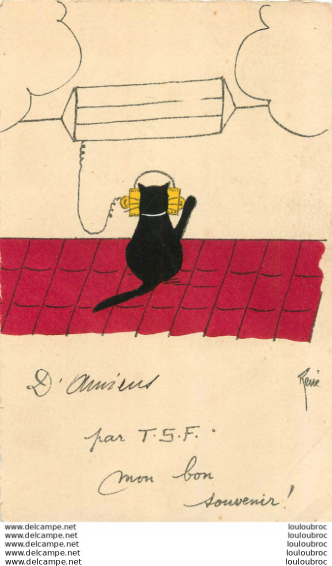 CHAT NOIR PAR RENE D'AMIENS PAR T.S.F. MON BON SOUVENIR - Chats