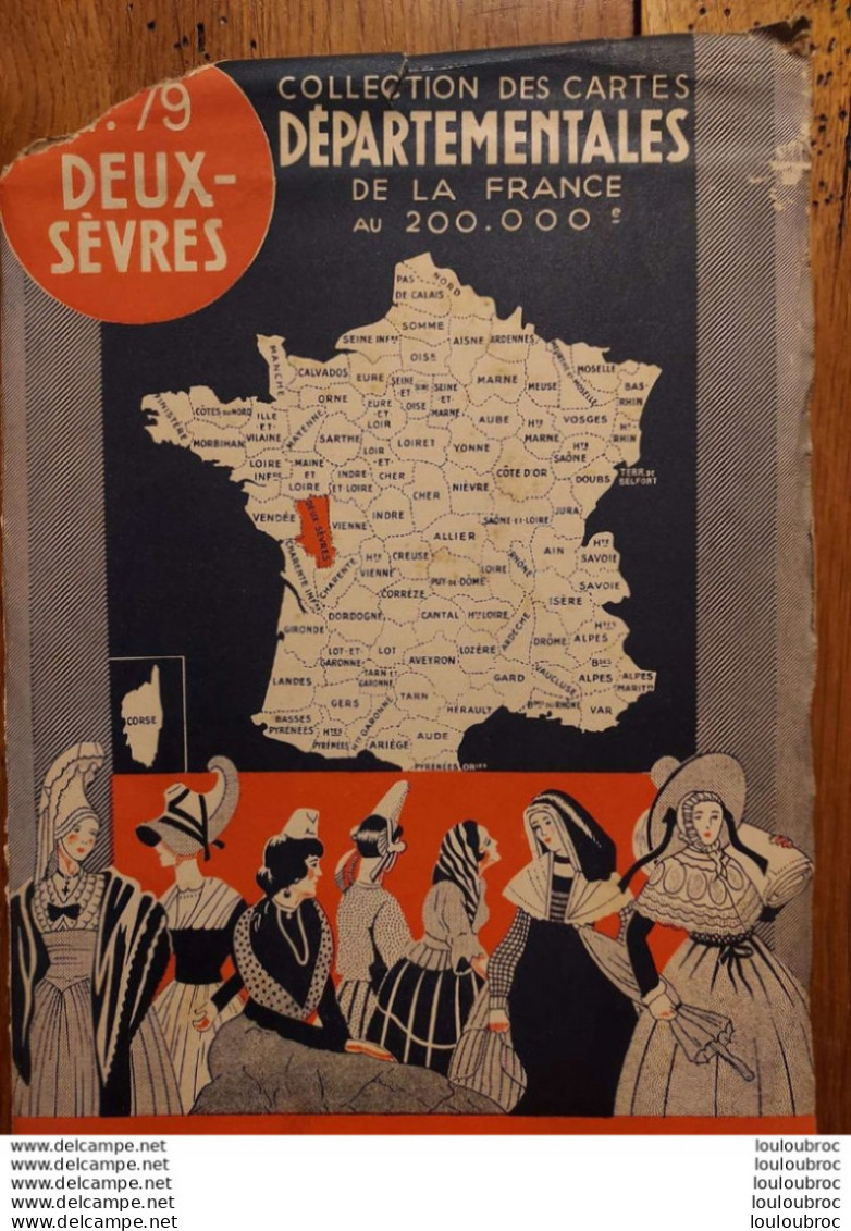 CARTE DEPARTEMENTALE 200 000e BLONDEL LA ROUGERY N°79 DEUX SEVRES - Cartes Routières