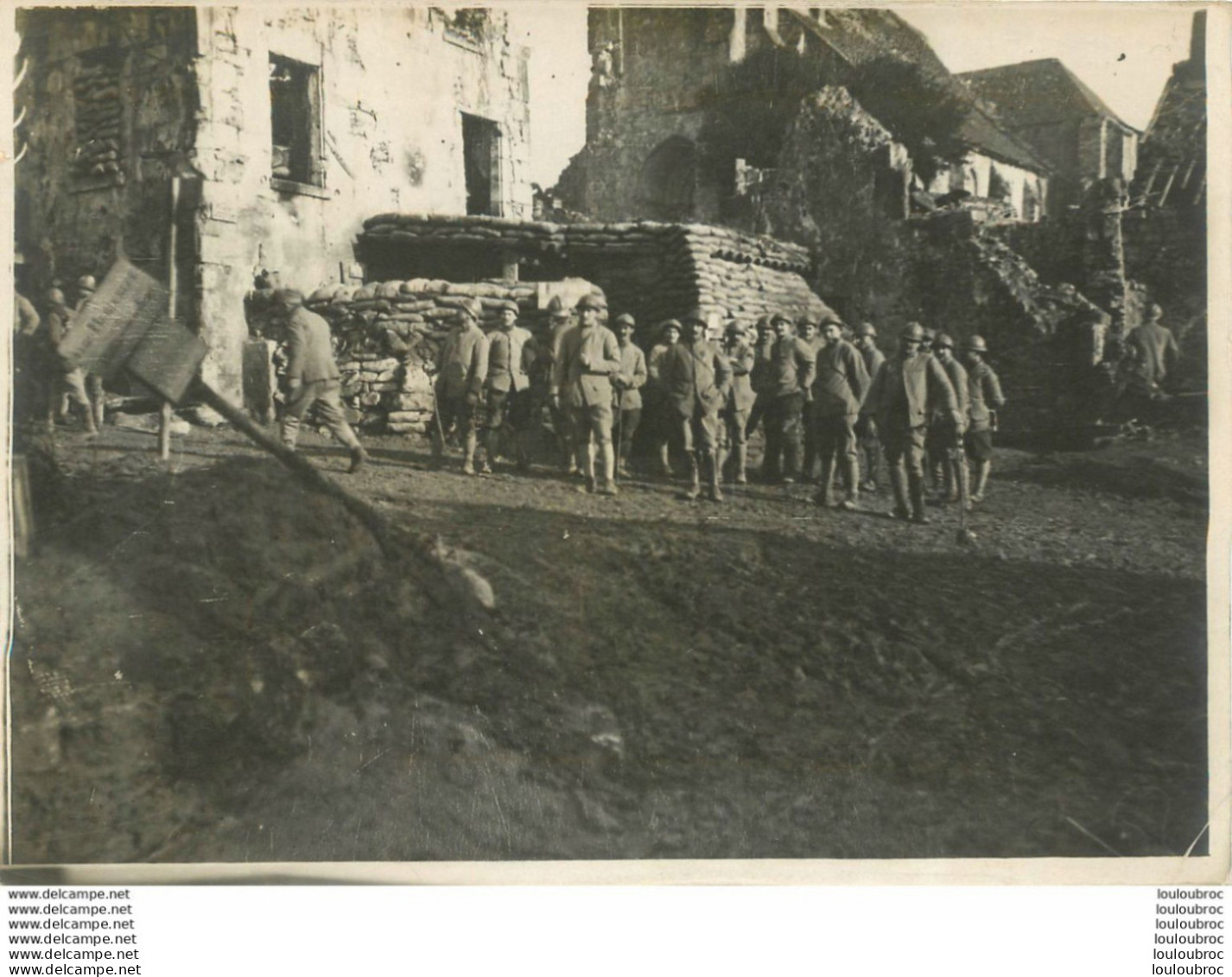 CANTINE FRANCO-AMERICAINE FRONT DE L'AISNE  GUERRE WW1 PHOTO ORIGINALE 18X13CM - Oorlog, Militair