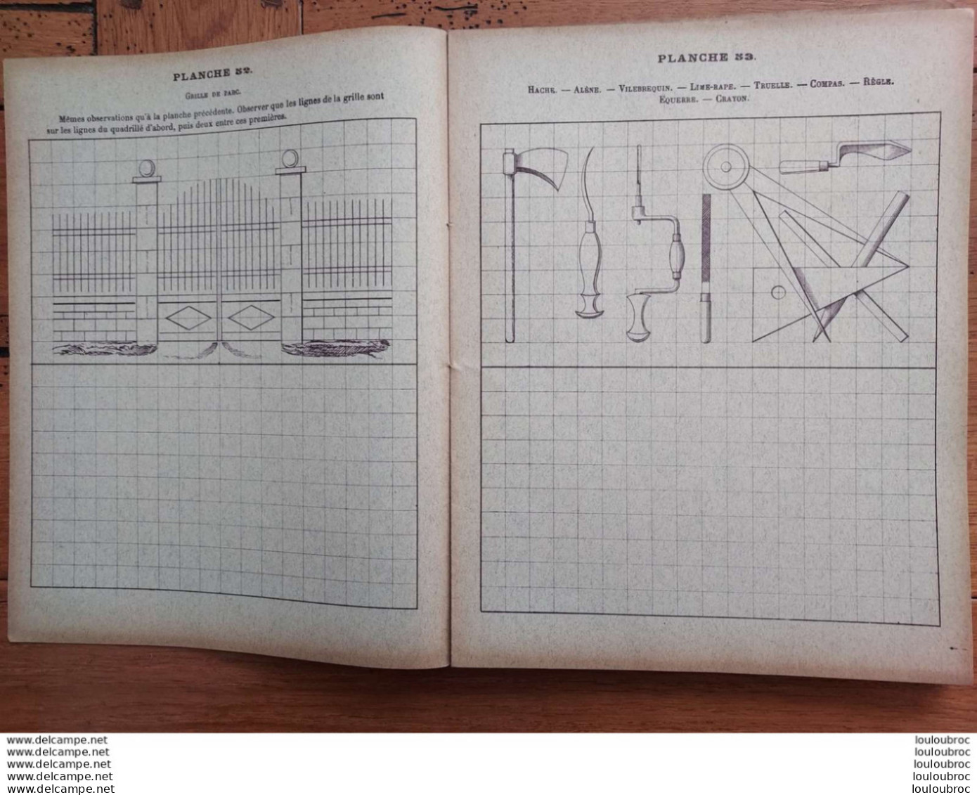 CAHIER L'ECOLIER RURAL PAR DELHOMMEAU 6em CAHIER COURS ELEMENTAIRE DE DESSIN AU BOIS PARFAIT ETAT - Ohne Zuordnung