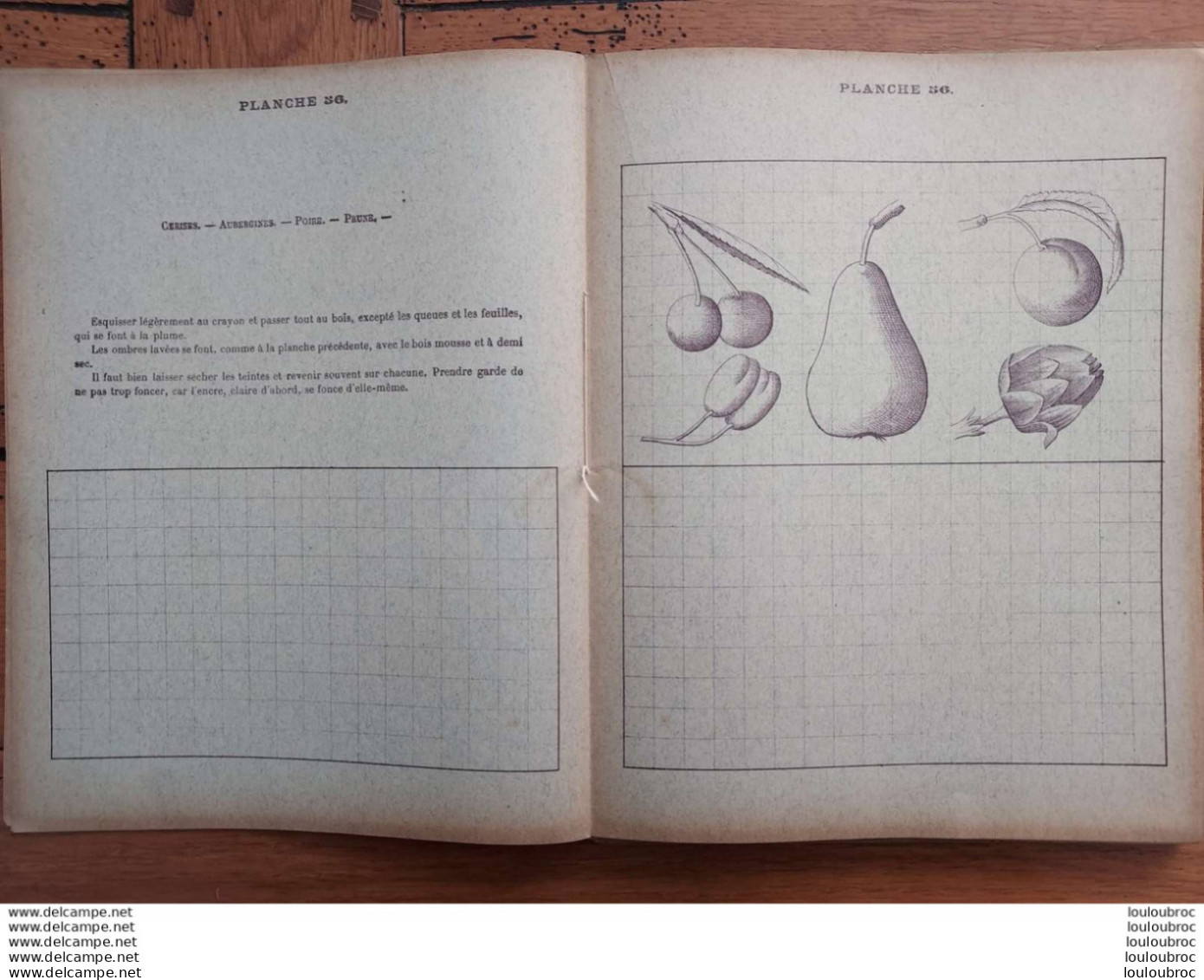 CAHIER L'ECOLIER RURAL PAR DELHOMMEAU 6em CAHIER COURS ELEMENTAIRE DE DESSIN AU BOIS PARFAIT ETAT - Zonder Classificatie