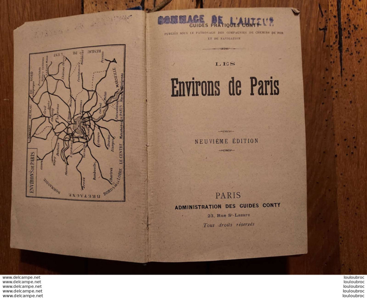 GUIDES PRATIQUES CONTY ENVIRONS DE PARIS NEUVIEME EDITION COMPLET ET PARFAIT ETAT - Tourismus