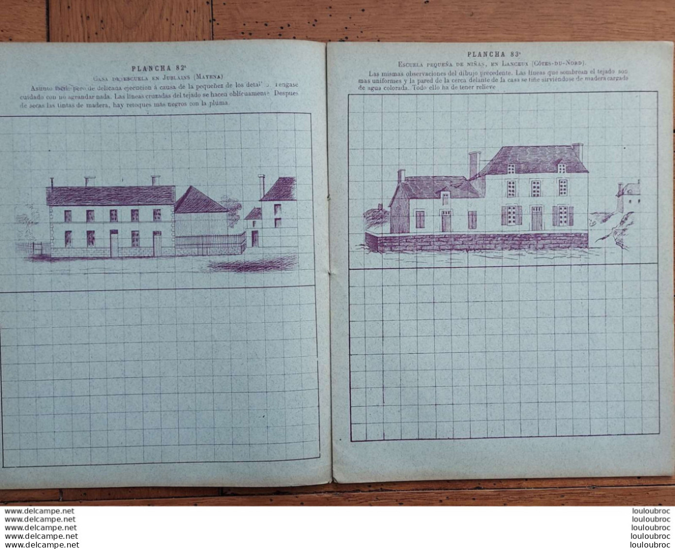 CAHIER EL ESCOLAR RURAL RURAL COURS DE DESSIN AU BOIS  PAR DELHOMMEAU 9em CAHIER PARFAIT ETAT COMPLET NON ECRIT - Unclassified