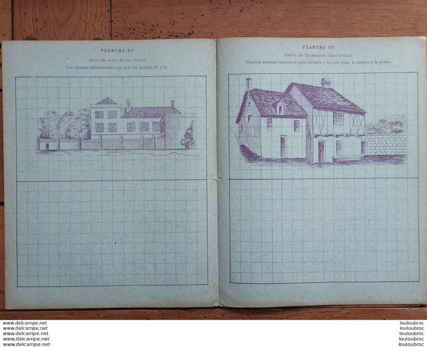 CAHIER EL ESCOLAR RURAL RURAL COURS DE DESSIN AU BOIS  PAR DELHOMMEAU 9em CAHIER PARFAIT ETAT COMPLET NON ECRIT - Zonder Classificatie