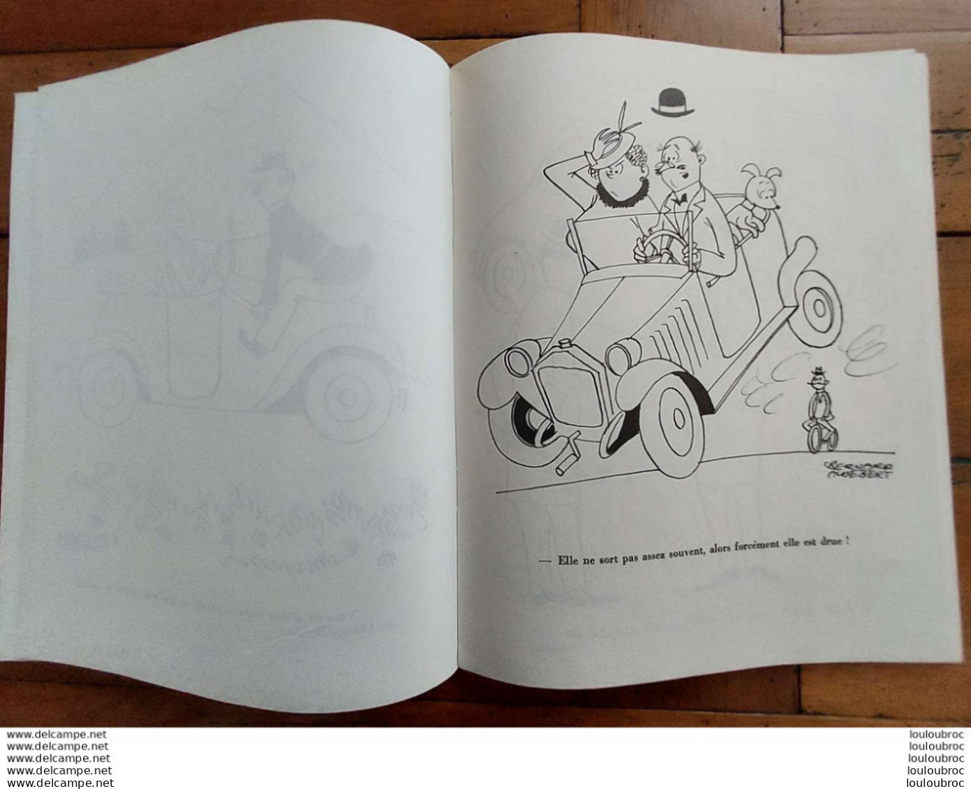 BERNARD ALDEBERT DESSINATEUR JEUX DE L'AUTO 1955 N°5718/6000 LIVRE DE 61 DESSINS SIGNES - Andere & Zonder Classificatie