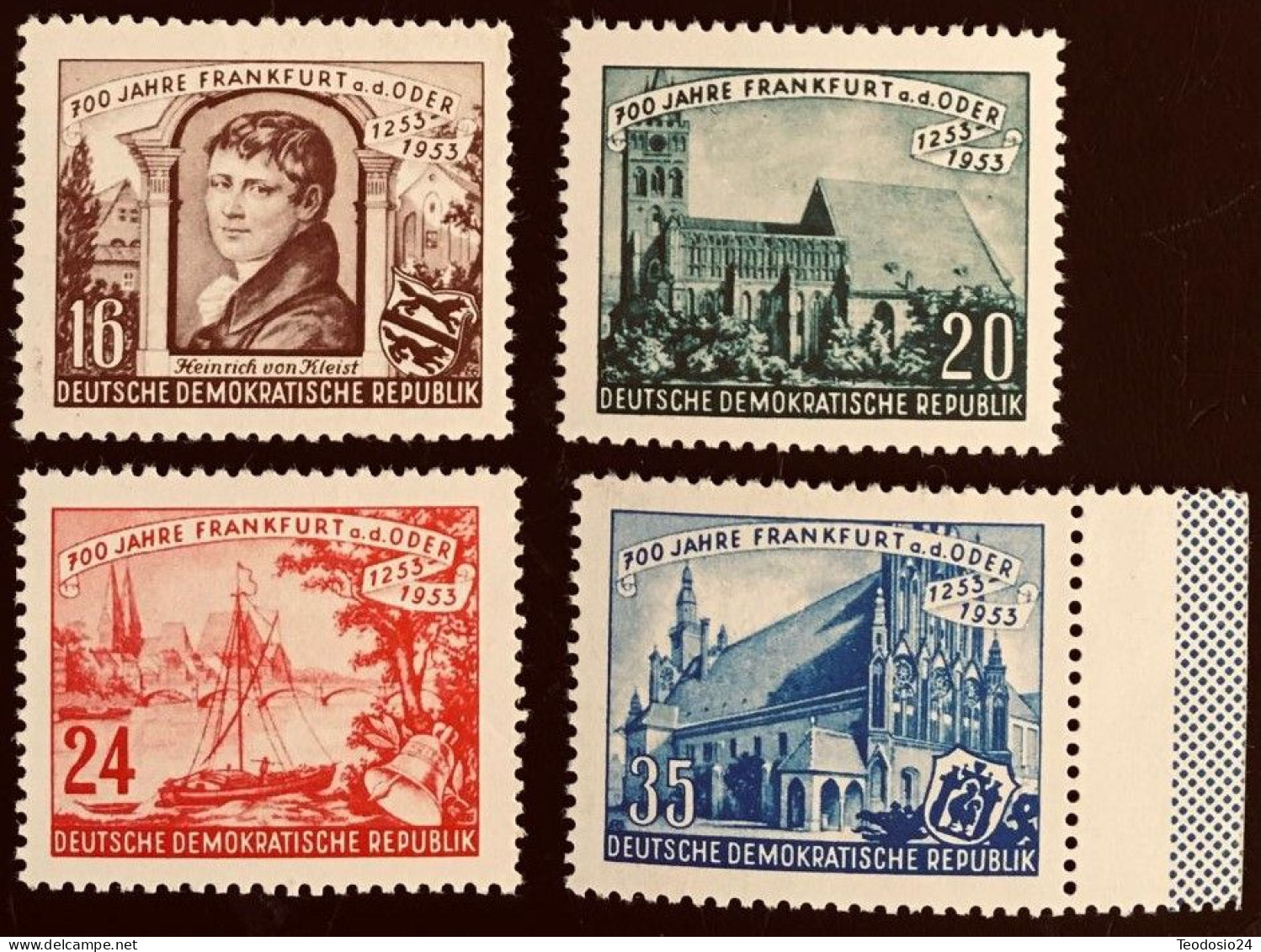 DDR 1953 Mi.  358 A 361 ** - Unused Stamps