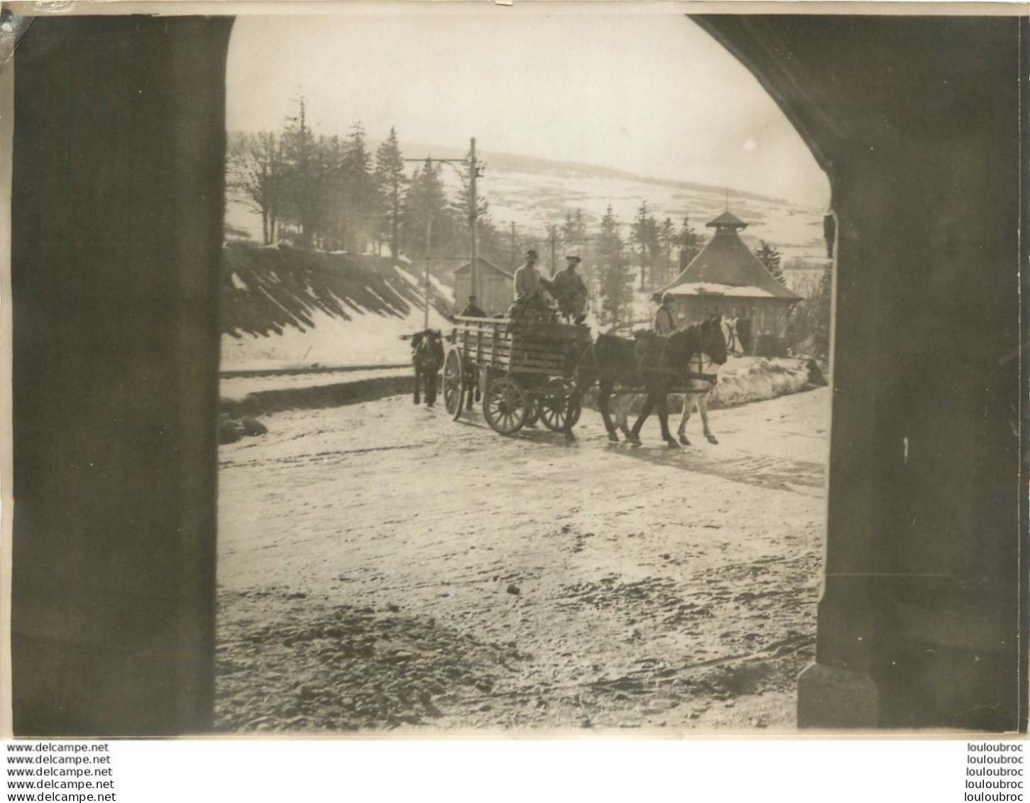 GROUPE DE SOLDATS EN HIVER  PREMIERE GUERRE PHOTO ORIGINALE 18 X 13 CM - Guerre, Militaire