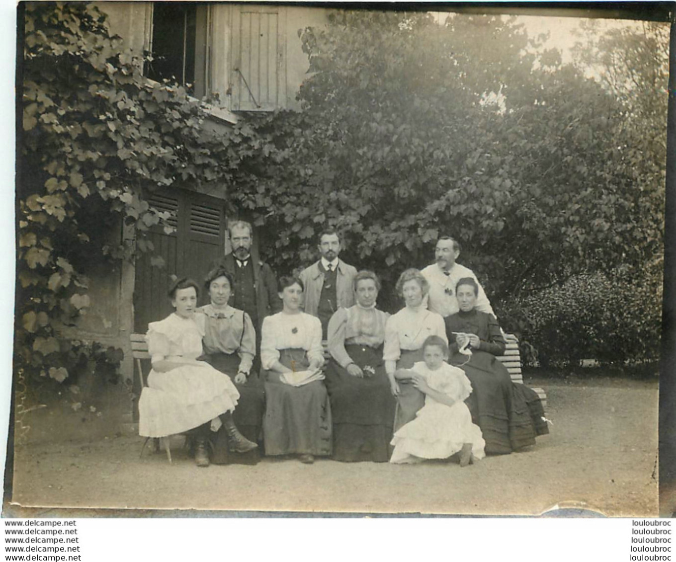 DIEULEFIT LES TILLEULS FAMILLE SOUBEYRAN OVIDE GROUPE  PHOTO ORIGINALE   11 X 9 CM - Dieulefit