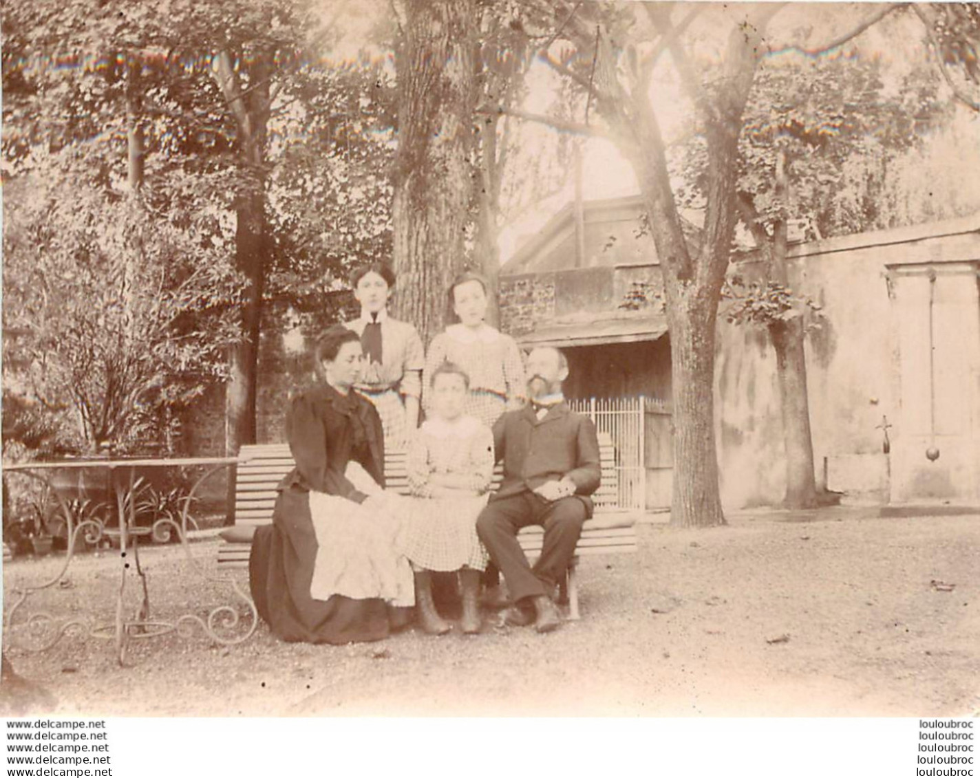 DIEULEFIT LES TILLEULS FAMILLE SOUBEYRAN OVIDE GROUPE 1909  PHOTO ORIGINALE 10.50 X 8 CM - Dieulefit