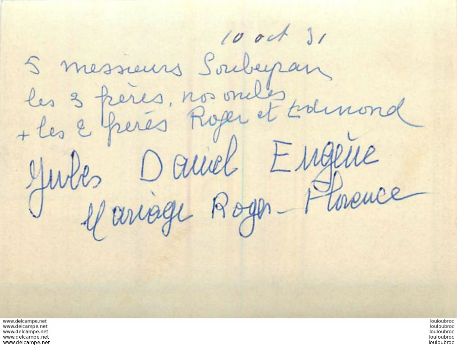 DIEULEFIT LES TILLEULS FAMILLE SOUBEYRAN OVIDE GROUPE AVEC PRENOMS AU VERSO  1931 PHOTO ORIGINALE  8.50 X 6 CM - Dieulefit