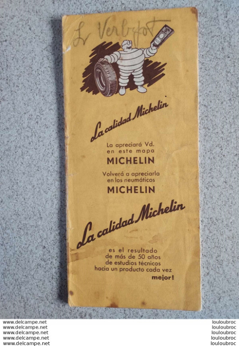 CARTE MICHELIN GRANDES CARRETERAS ESPAGNE ET PORTUGAL  1951-1952 - Strassenkarten