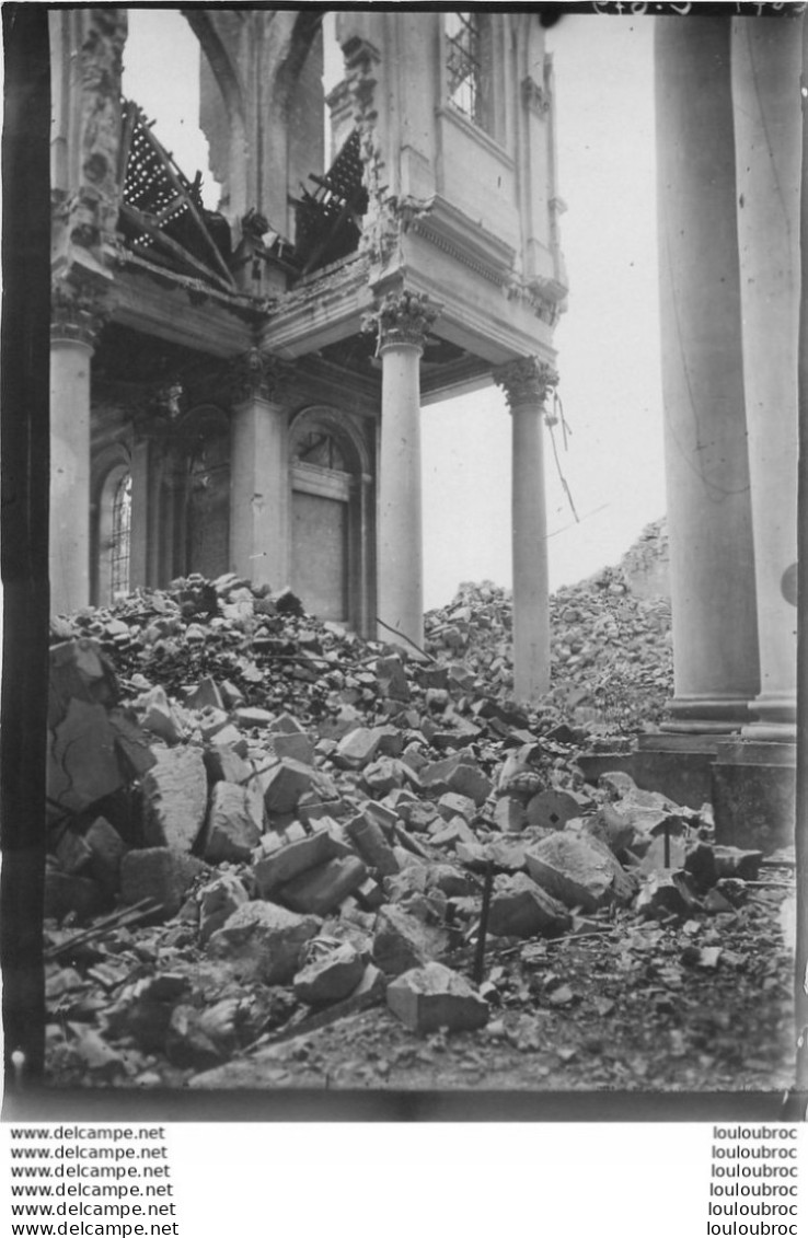 ARRAS CATHEDRALE NOTRE DAME-ET SAINT VAAST PREMIERE GUERRE PHOTO ORIGINALE 18 X 13 CM G2 - Krieg, Militär