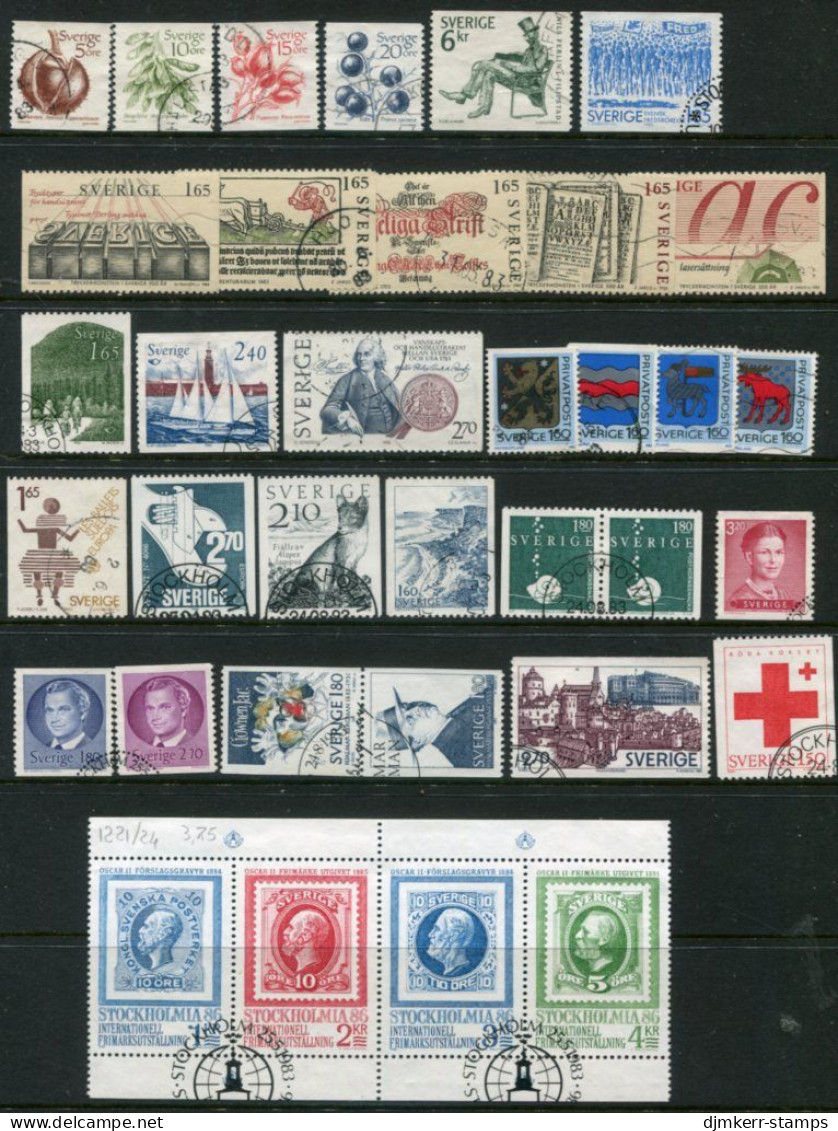 SWEDEN 1983 Fifteen Issues Used.  Michel 1249-52, Block 11 - Used Stamps