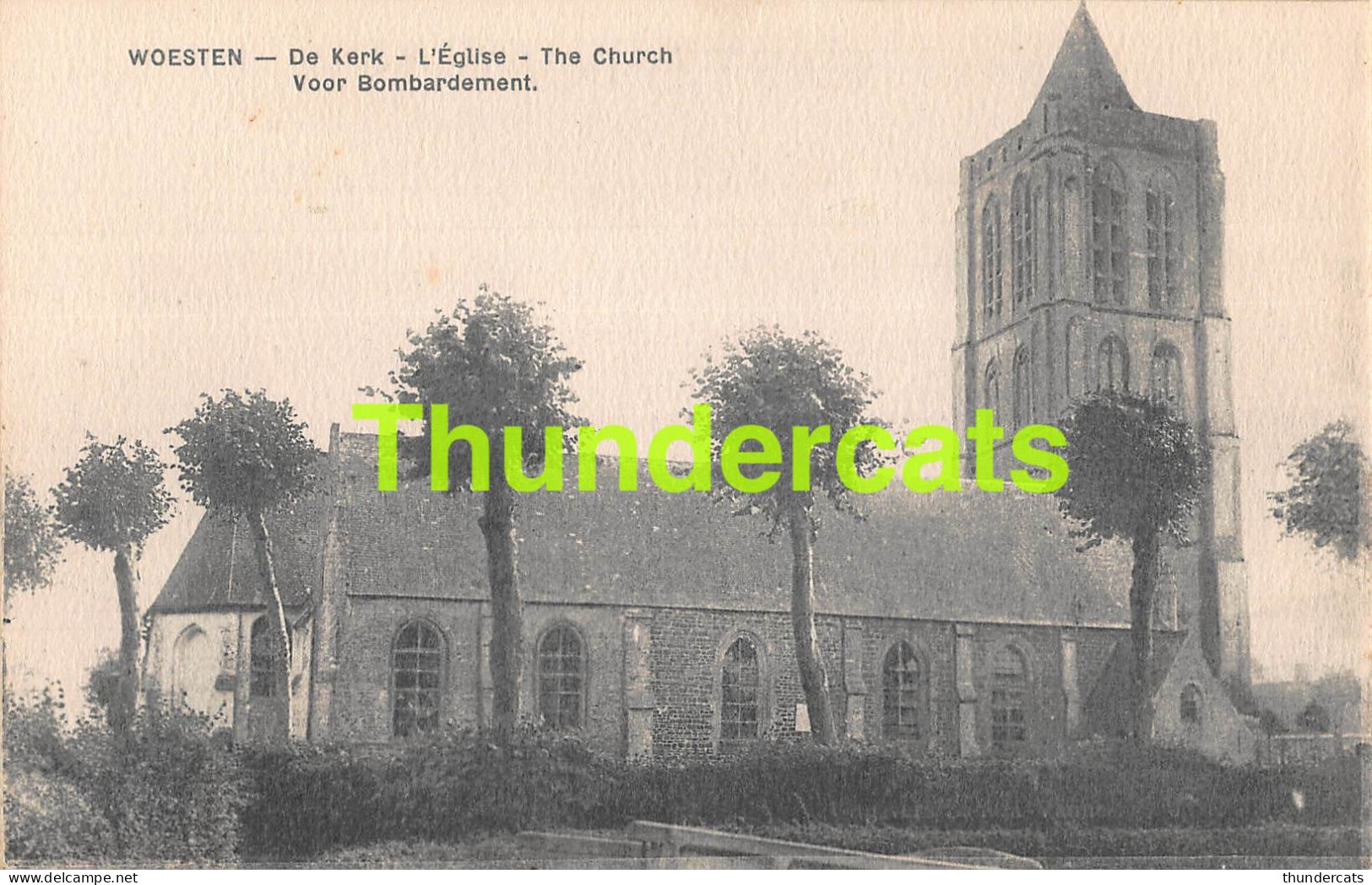 CPA WOESTEN DE KERK L'EGLISE  - Vleteren