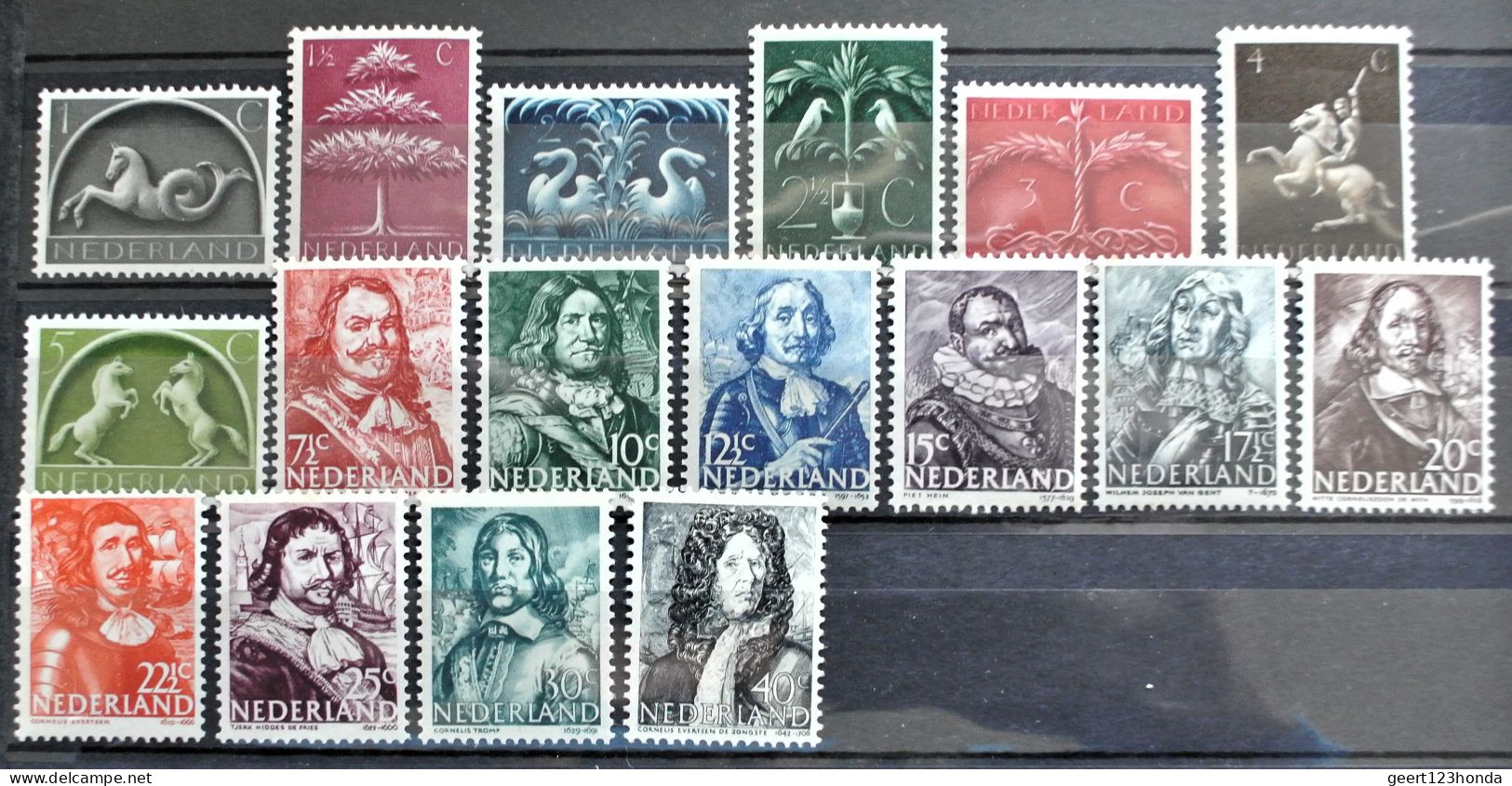 NIEDERLANDE 1942 " SYMBOLE UND SEEHELDEN" Michelnr 405/421 Sehr Schon Postfrisch € 6,00 - Unused Stamps