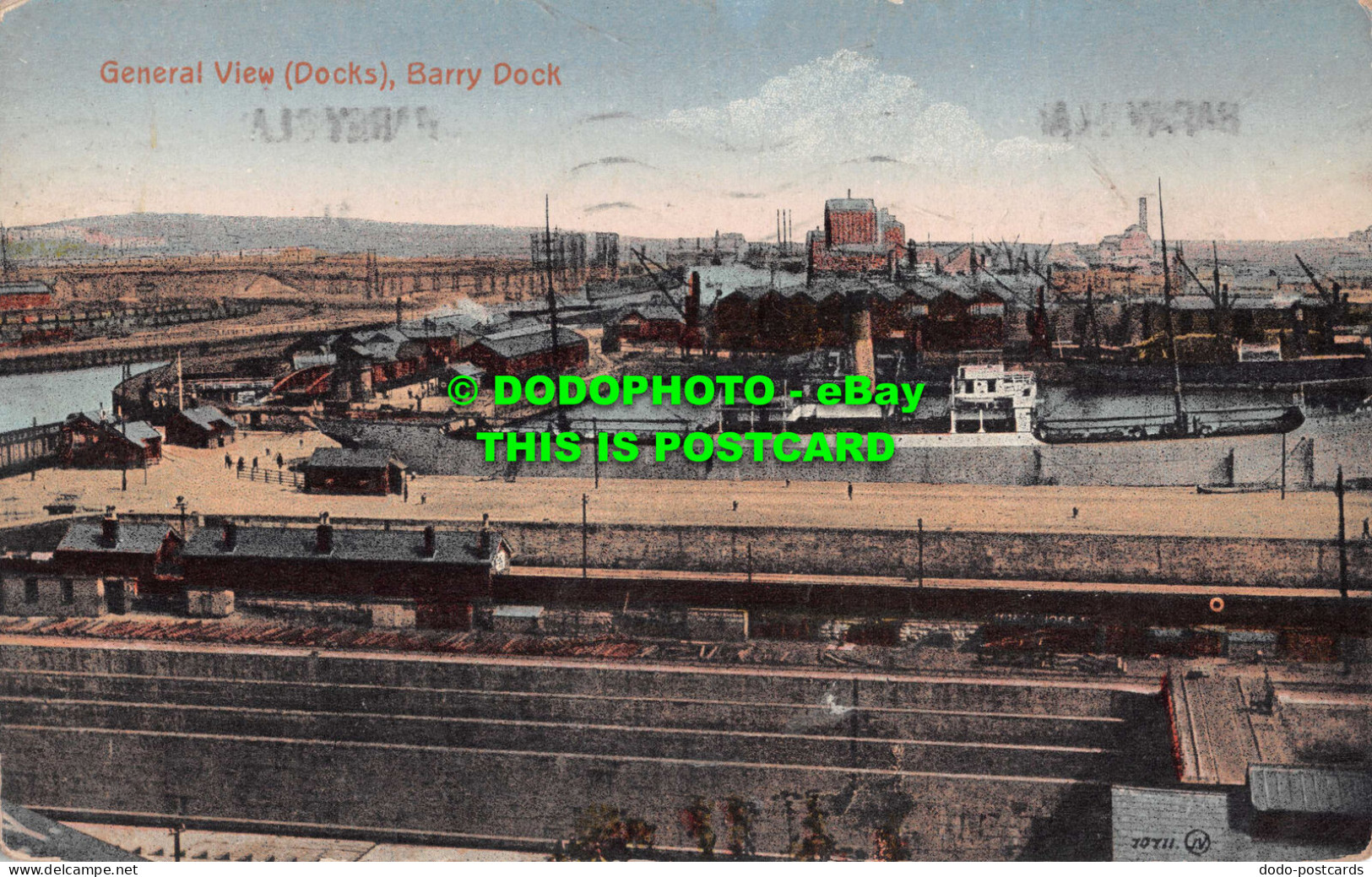 R548565 Barry Dock. General View. Docks. Valentines Series. 1924 - World