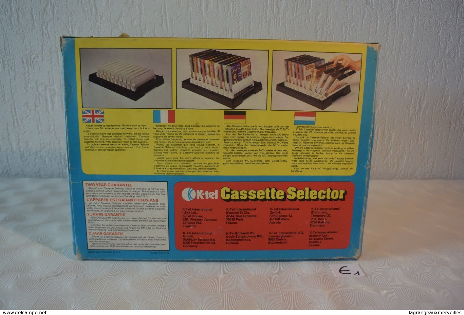 E1 Cassette Selector Vintage - Other & Unclassified