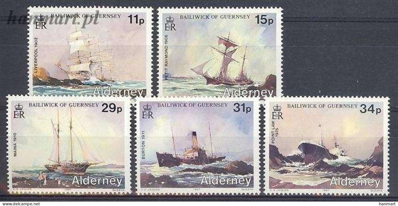 Alderney 1987 Mi 32-36 MNH  (ZE3 ALD32-36) - Altri & Non Classificati