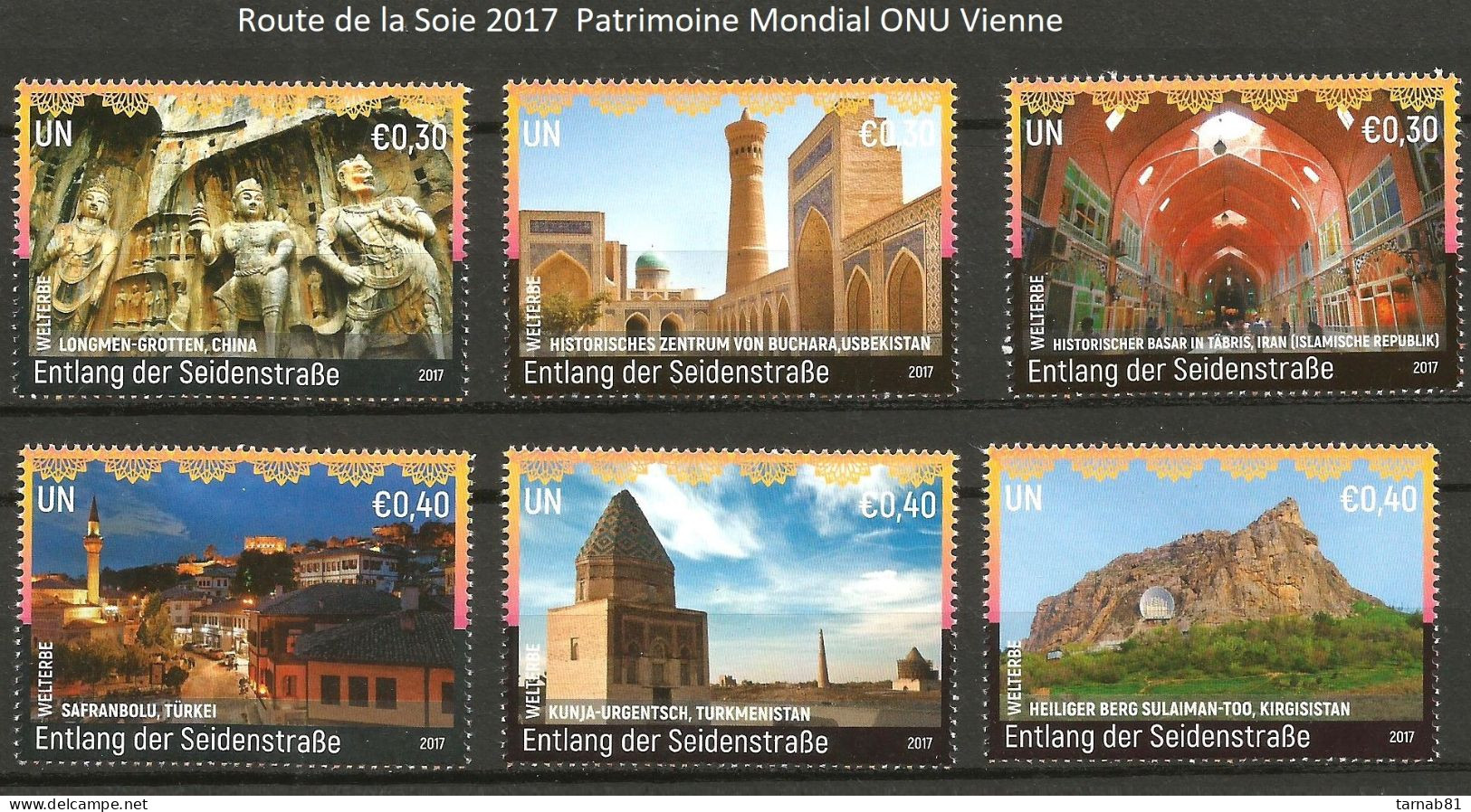 ONU Nations Unies Complet Vienne **  1997 à 2007 2009 2011 à 2019  2020 2021 2022 2023 Patrimoine Mondial