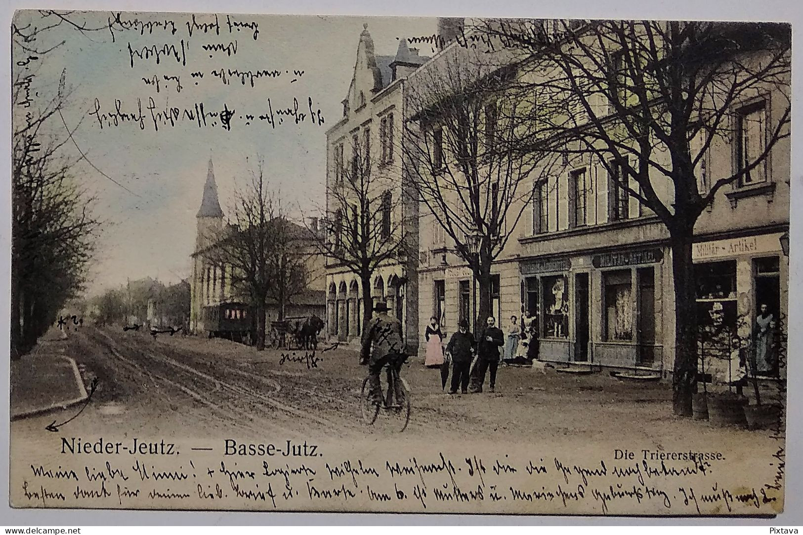 France / YUTZ Nieder Jeutz / Die Triererstrasse / 1904 - Other & Unclassified