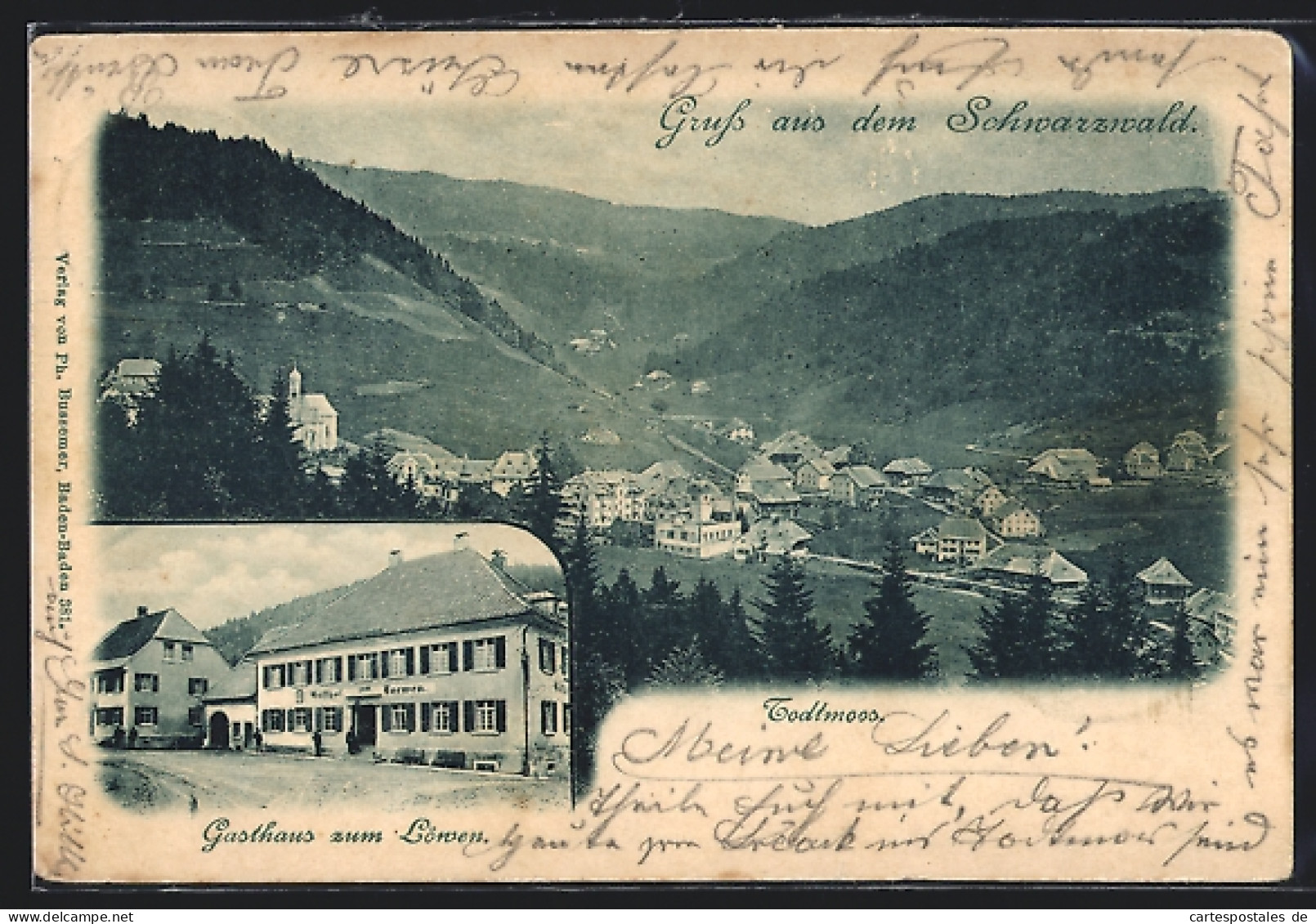 AK Todtmoos /Schwarzwald, Gasthaus Zum Löwen, Ortsansicht  - Todtmoos