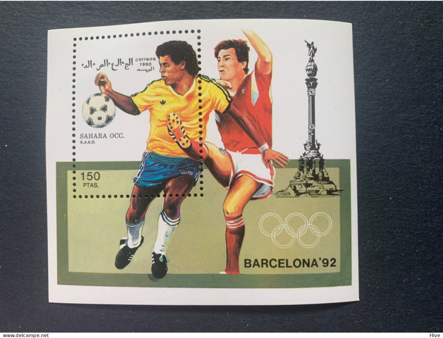 Sahara 1990 Barcelona'92 Olympics Football Soccer Games Sport M/s MNH - Andere & Zonder Classificatie