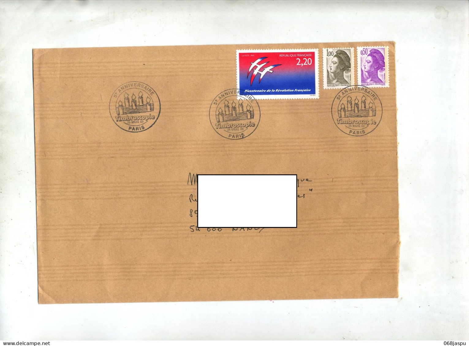 Lettre Cachet Paris Anniversaire Timbroscopie - Commemorative Postmarks