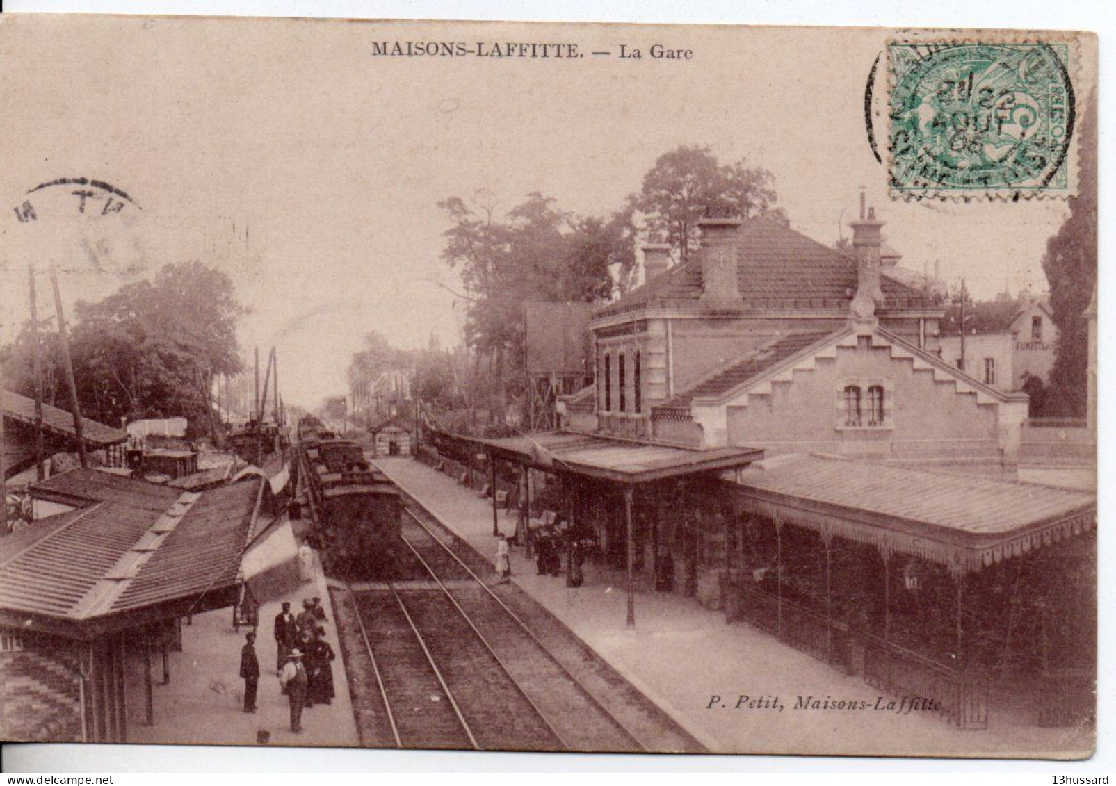 Carte Postale Ancienne Maisons Laffitte - La Gare - Chemin De Fer - Maisons-Laffitte