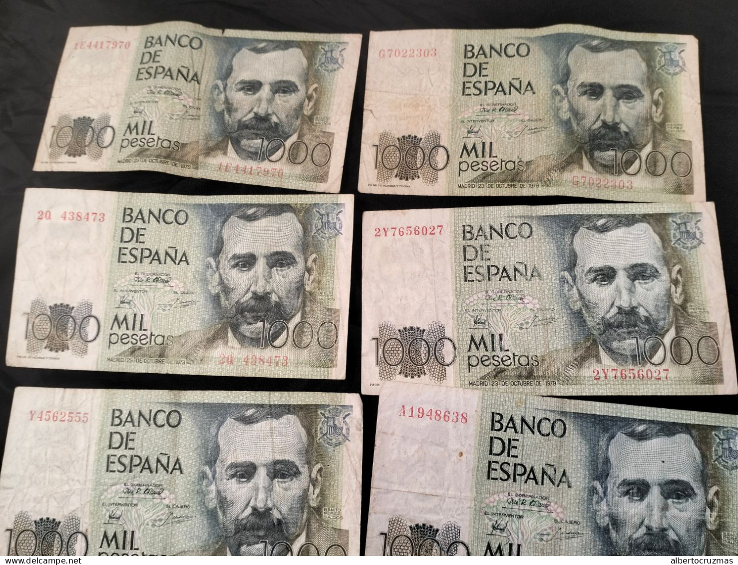 España Lote 10 BILLETES DE 1000 PESETAS DEL AÑO 1979.BENITO PEREZ GALDOS - Andere - Europa