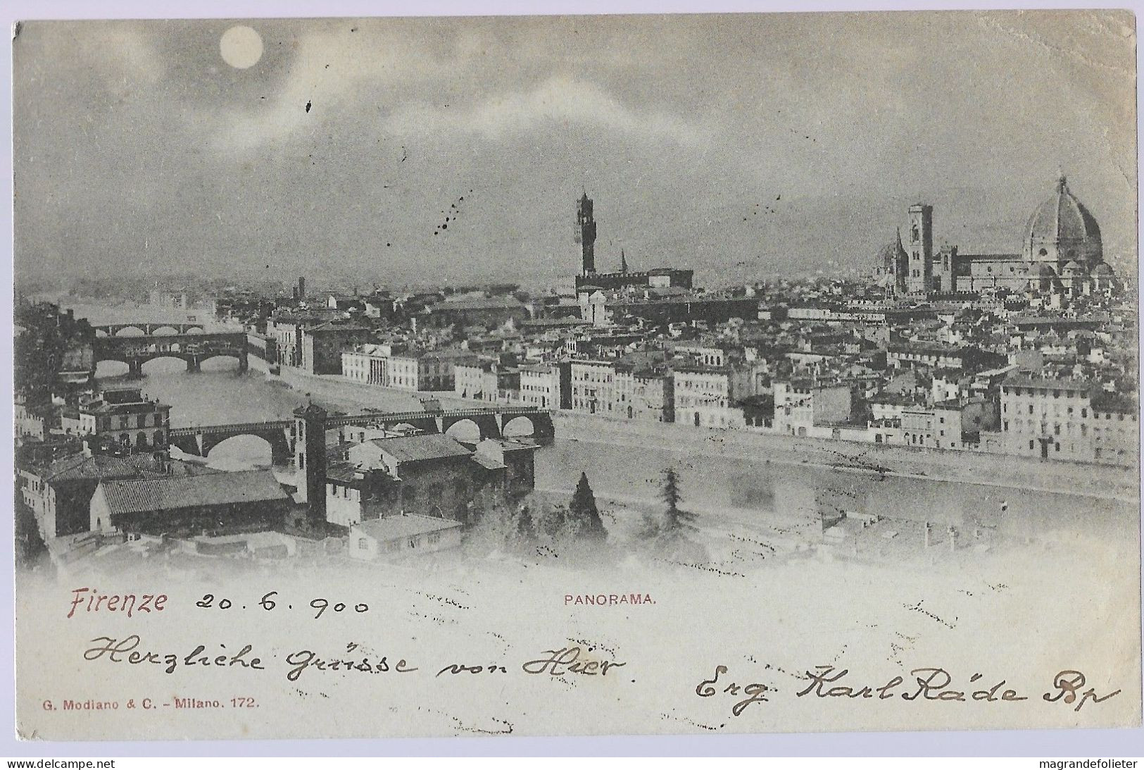 CPA CARTE POSTALE ITALIE ITALY FIRENZE PANORAMA 1900 - Sonstige & Ohne Zuordnung