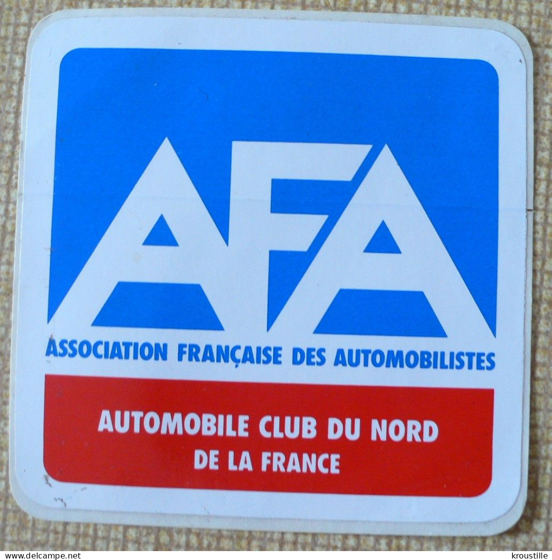 AUTOCOLLANT AFA - AUTOMOBILE CLUB DU NORD DE LA FRANCE - Stickers