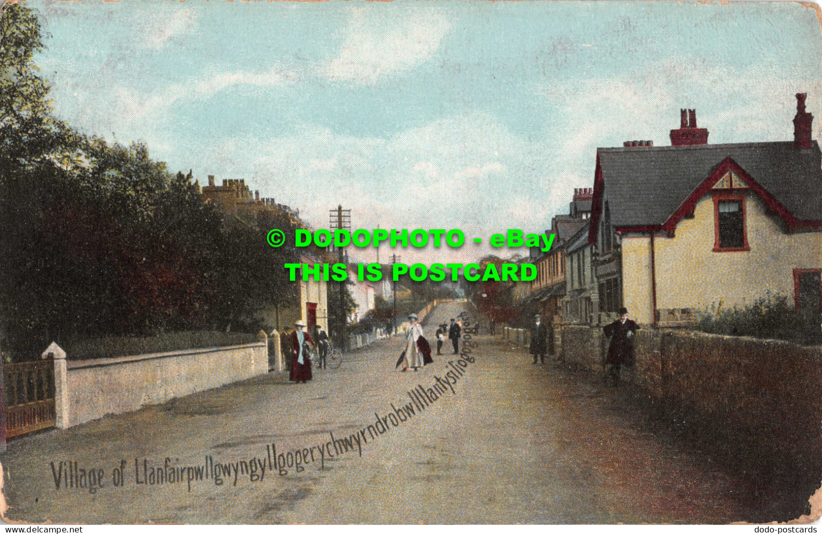 R549360 Village Of Llanfair. North Wales Post Card. English Make - Welt