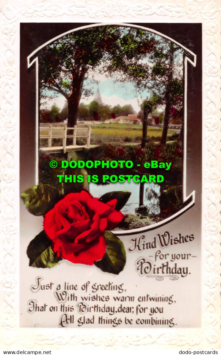 R548349 Kind Wishes For Your Birthday. Just A Line Of Greeting With Wishes Warm - Welt