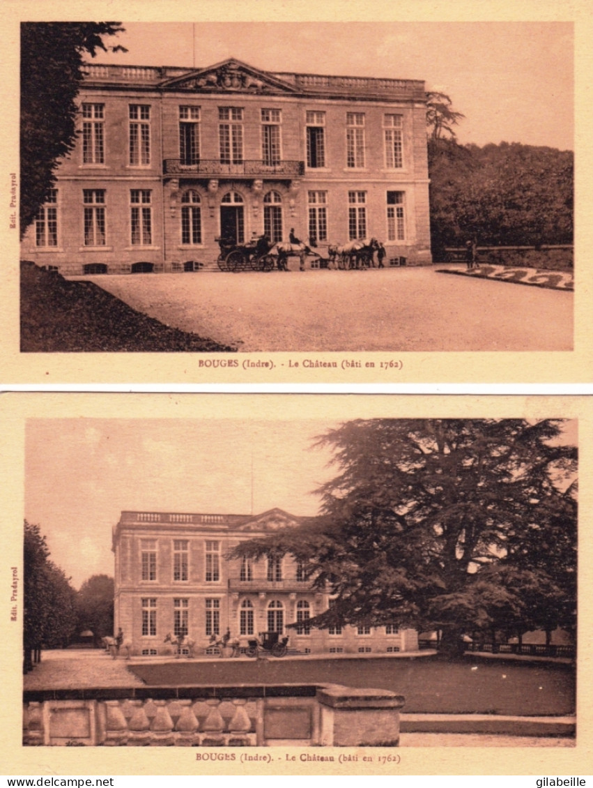 36 - Indre - Bouges-le-Château - Le Chateau Bati En 1762 - LOT 2 CARTES - Sonstige & Ohne Zuordnung