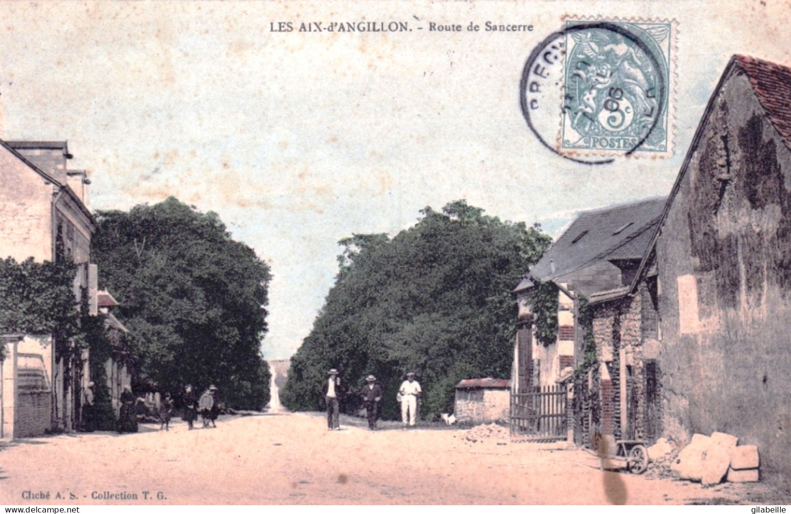 18 - Cher - LES AIX D'ANGILLON - Route De Sancerre - Sonstige & Ohne Zuordnung