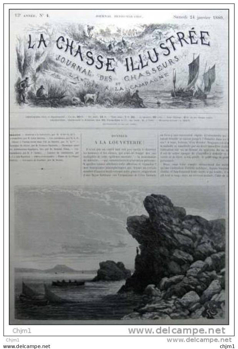 Fischer  - Pêche à La Mugelière - Gravure Riou - Page Original 1880 - Stiche & Gravuren