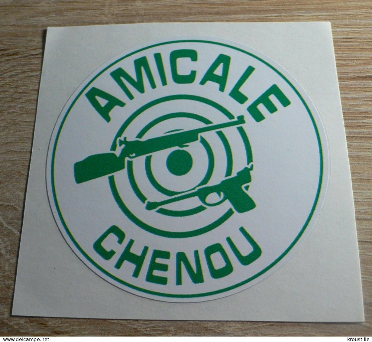 AUTOCOLLANT AMICALE CHENOU - THEME TIR SPORTIF - Stickers