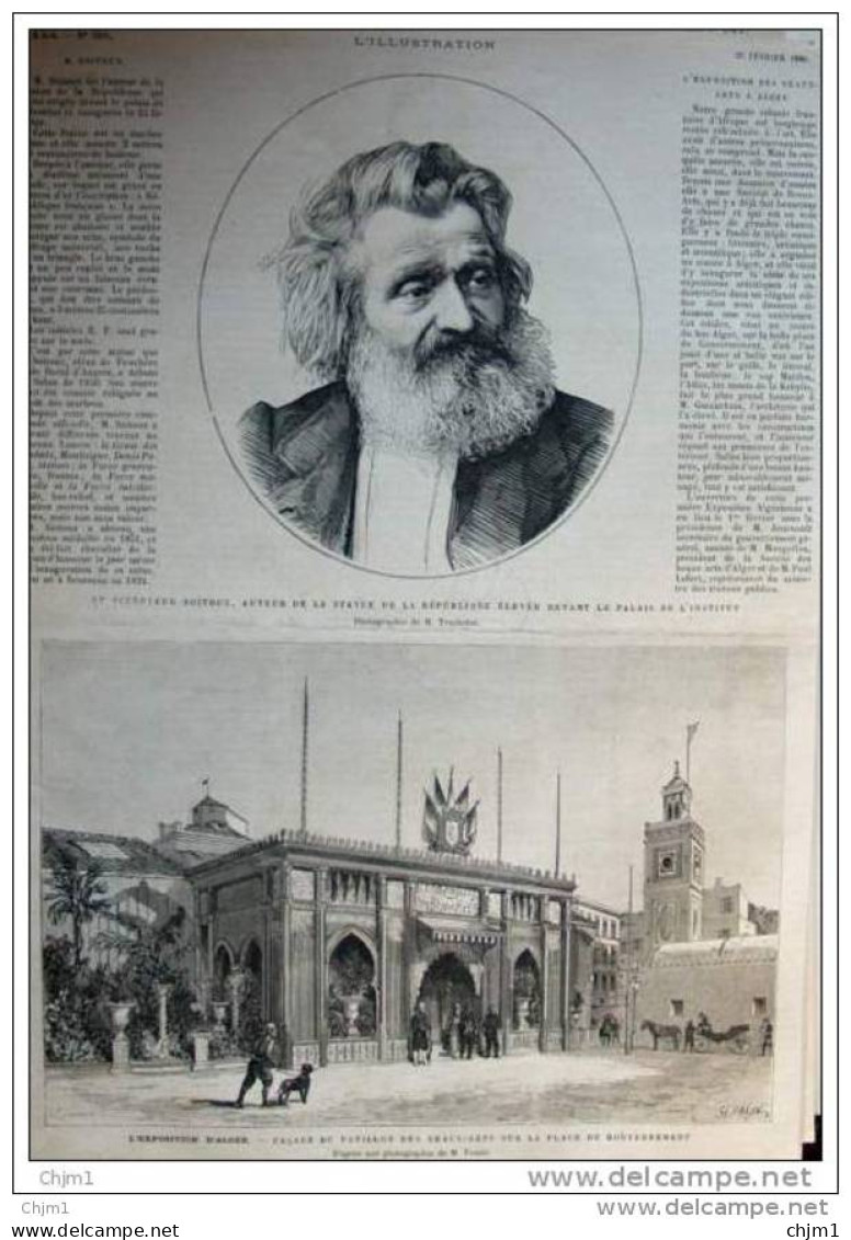 Sculpteur Soitoux - Auteur De La Statue De La République - Page Original  1880 - Documenti Storici