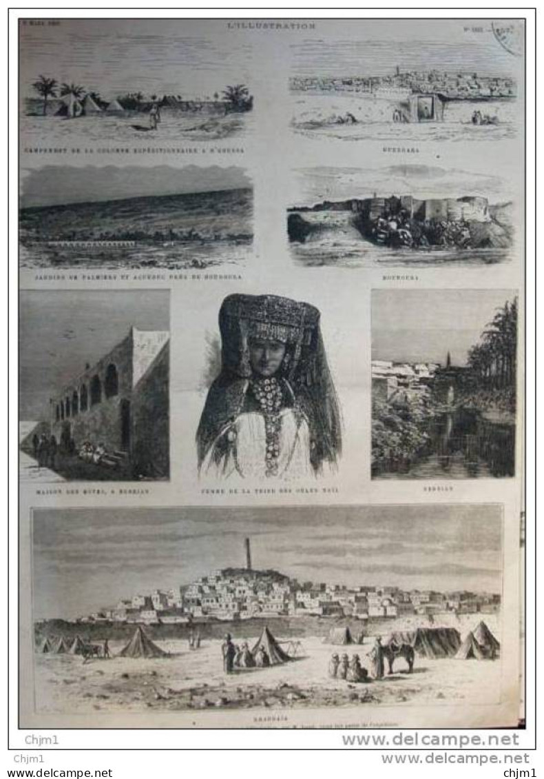 Chemin De Fer Transsaharien - Excursion Au Pays Des Beni Mezab - Guerrara - Page Original  1880  ( 2 ) - Historische Documenten