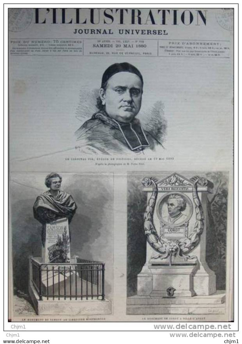 Cardinal Pie - évèque De Poitiers - Page Original  1880 - Documenti Storici