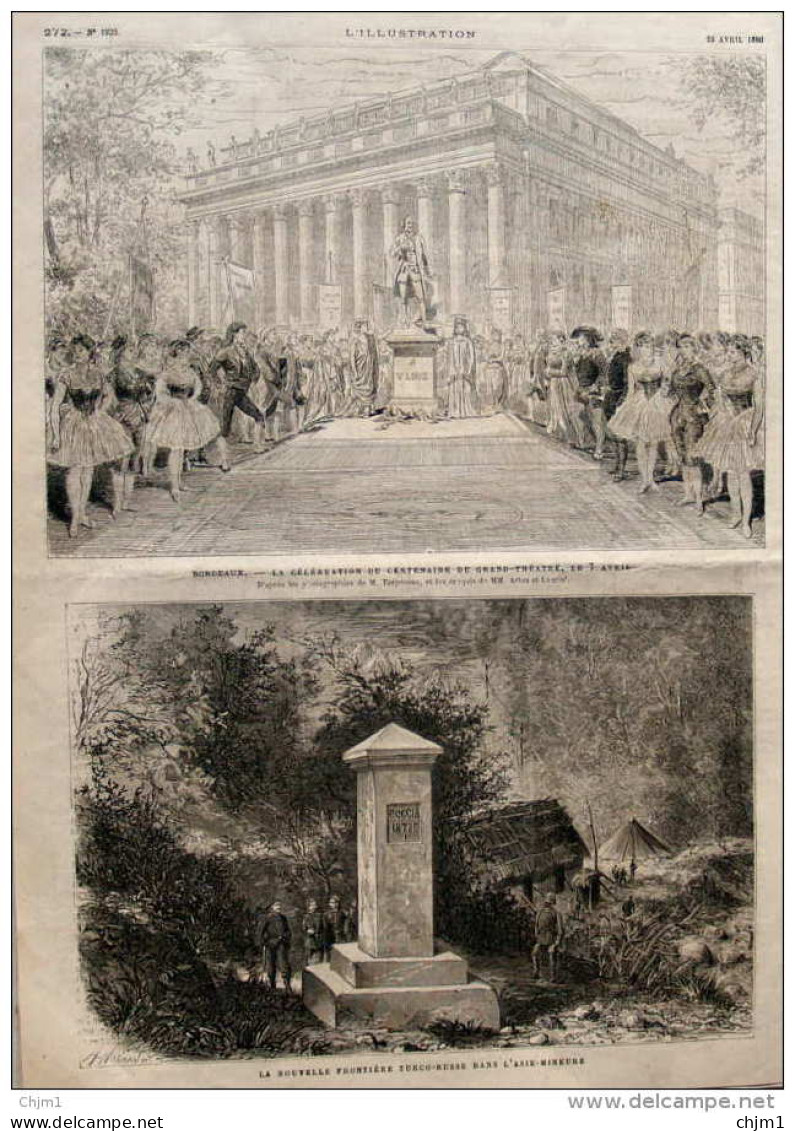 Bordeaux - La Célébration Du Centenaire Du Grand-Théâtre - Page Original - 1880 - Historische Dokumente