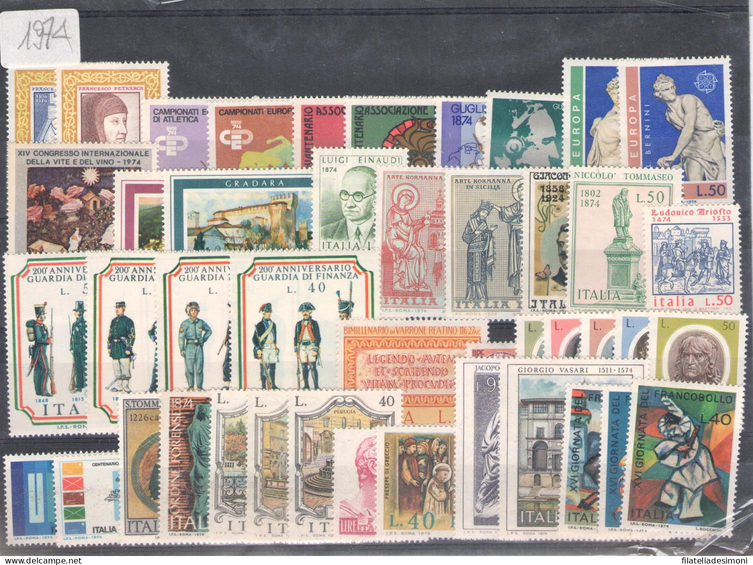 1970-1979 Italia Repubblica, Annate Complete 378 Valori, Francobolli Nuovi - MNH** - Full Years